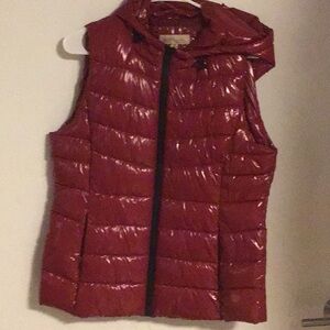 Philosophy Red Hooded Puffer Vest. Size M